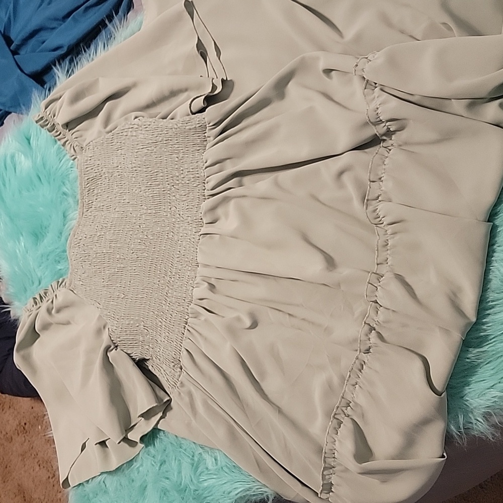 Sage green long dress